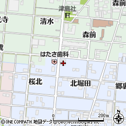 愛知県一宮市浅井町西浅井北堀田2周辺の地図