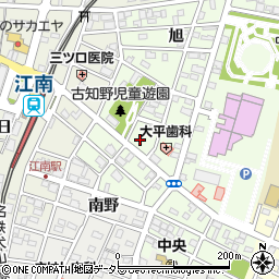 愛知県江南市北野町天神周辺の地図