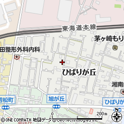 神奈川県茅ヶ崎市ひばりが丘1-57-2周辺の地図