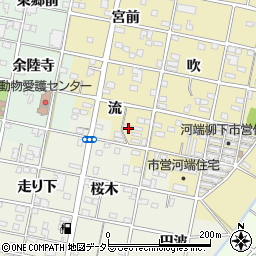 愛知県一宮市浅井町河端流44周辺の地図