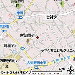 愛知県江南市東野町郷前周辺の地図