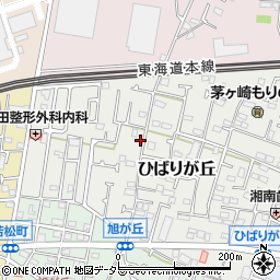 神奈川県茅ヶ崎市ひばりが丘1-57周辺の地図
