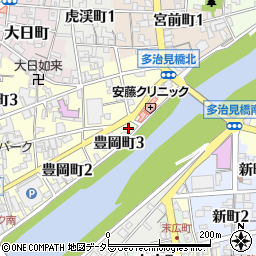 岐阜県多治見市豊岡町3丁目75周辺の地図