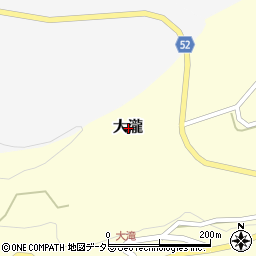 鳥取県西伯郡伯耆町大瀧周辺の地図