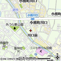 岐阜県羽島市小熊町川口前周辺の地図