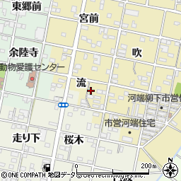 愛知県一宮市浅井町河端流38周辺の地図