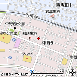 日本キリスト教会房総君津教会周辺の地図