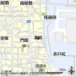 愛知県一宮市木曽川町門間北出周辺の地図
