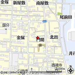 愛知県一宮市木曽川町門間筋違周辺の地図