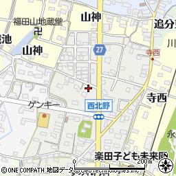 愛知県犬山市西北野148周辺の地図