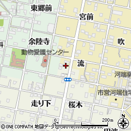 愛知県一宮市浅井町河端流32周辺の地図