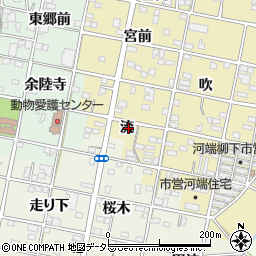 愛知県一宮市浅井町河端流36-2周辺の地図