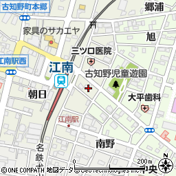愛知県江南市古知野町瑞穂74周辺の地図