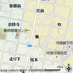 愛知県一宮市浅井町河端流35周辺の地図