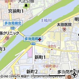 岐阜県多治見市本町周辺の地図