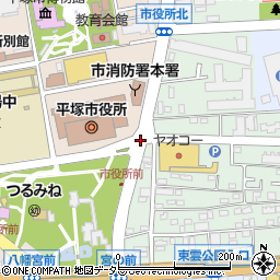 平塚市役所前周辺の地図