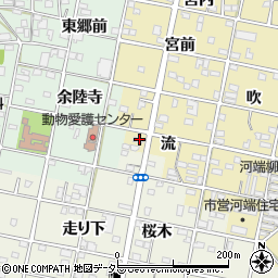愛知県一宮市浅井町河端流31周辺の地図