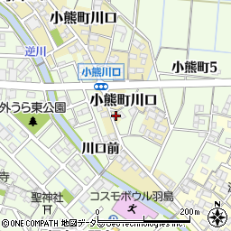 岐阜県羽島市小熊町川口212周辺の地図