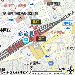岐阜県多治見市周辺の地図