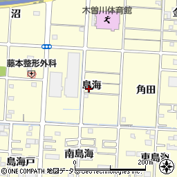 愛知県一宮市木曽川町門間島海周辺の地図