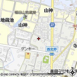 愛知県犬山市西北野212周辺の地図