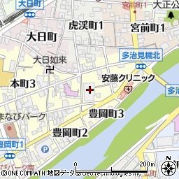 岐阜県多治見市豊岡町3丁目22周辺の地図