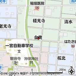 愛知県一宮市浅井町江森金糞周辺の地図