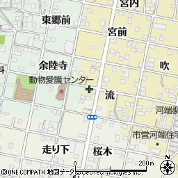 愛知県一宮市浅井町河端流29周辺の地図
