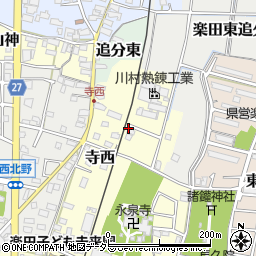 愛知県犬山市寺西周辺の地図