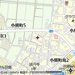 岐阜県羽島市小熊町島67周辺の地図