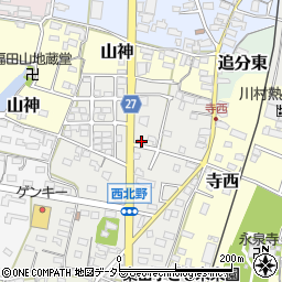 愛知県犬山市西北野142周辺の地図