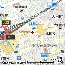 東濃信用金庫　本店周辺の地図