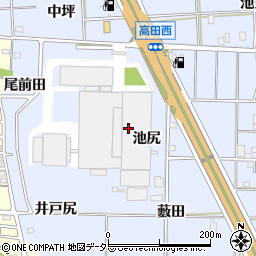 愛知県一宮市高田池尻周辺の地図