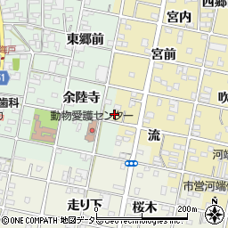 愛知県一宮市浅井町河端流27周辺の地図
