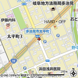 岐阜県多治見市太平町周辺の地図