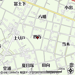 愛知県一宮市瀬部四万周辺の地図