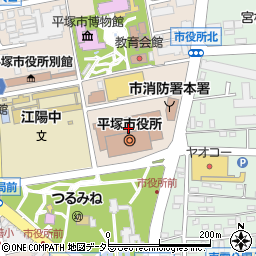 平塚市役所　環境政策課周辺の地図
