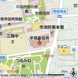平塚市役所　障がい福祉課周辺の地図