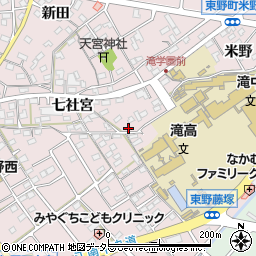 愛知県江南市東野町七社宮56周辺の地図