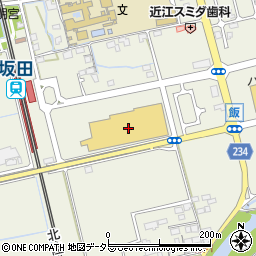 コメリパワー米原店　資材館周辺の地図