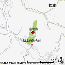 泰翁寺周辺の地図