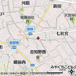 愛知県江南市東野町七社宮11周辺の地図