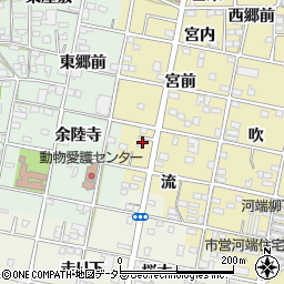愛知県一宮市浅井町河端流6周辺の地図