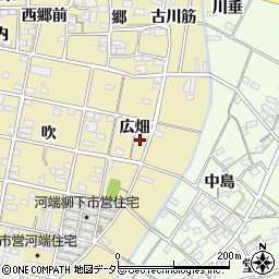 愛知県一宮市浅井町河端広畑周辺の地図