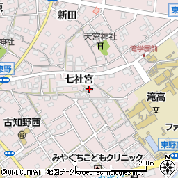 愛知県江南市東野町七社宮46周辺の地図