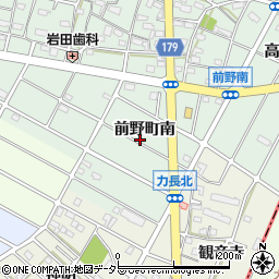 愛知県江南市前野町（南）周辺の地図