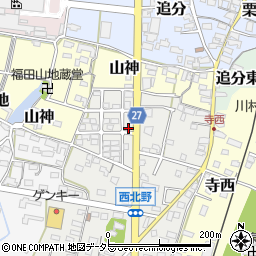 愛知県犬山市西北野134周辺の地図