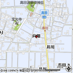 愛知県一宮市高田向畑周辺の地図