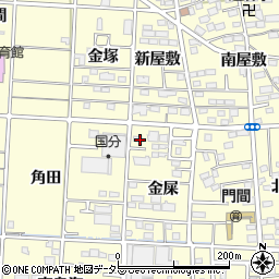 愛知県一宮市木曽川町門間金屎1周辺の地図