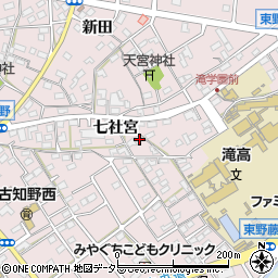 愛知県江南市東野町七社宮51周辺の地図